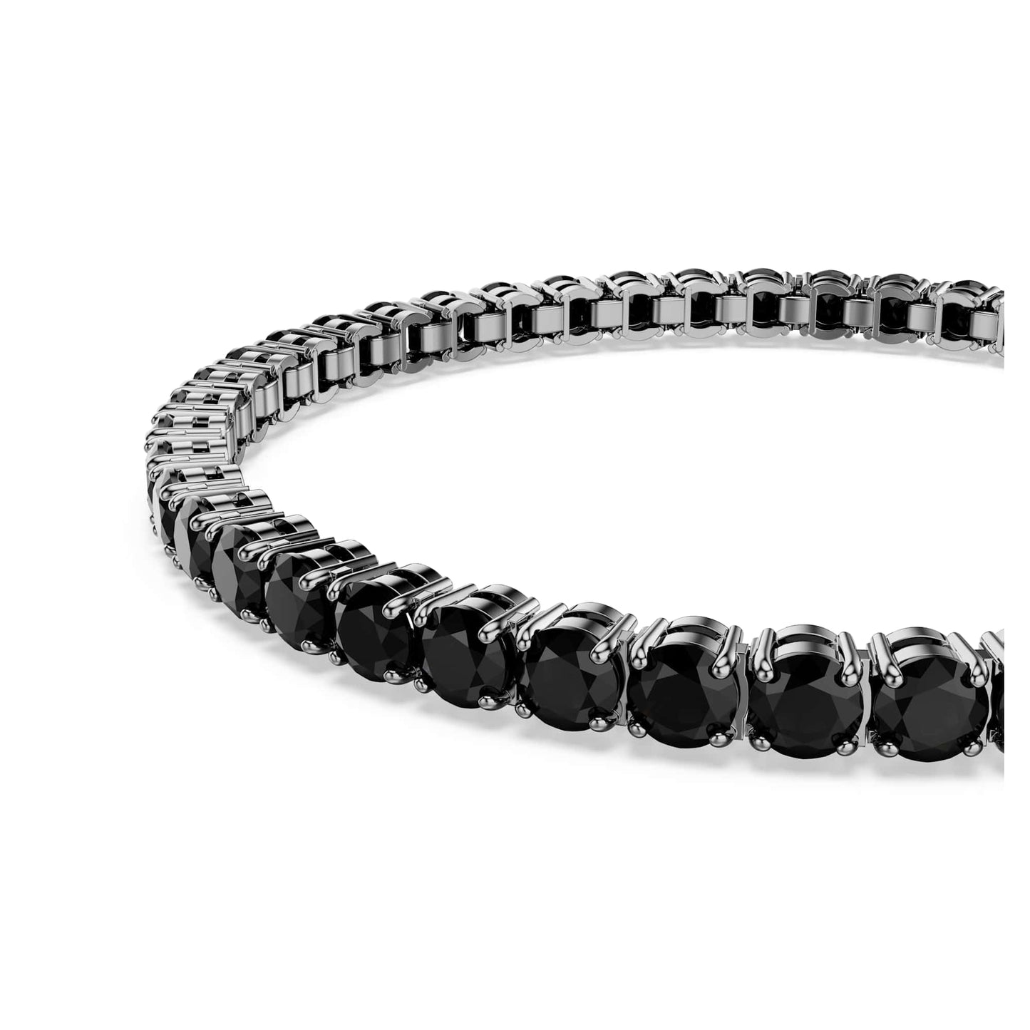 Swarovski Matrix Tennis Bracelet, Round Cut Crystals, Pink, Blue, Black, Clear, Rhodium, Gold-Tone and Rose Gold-Tone Finishes