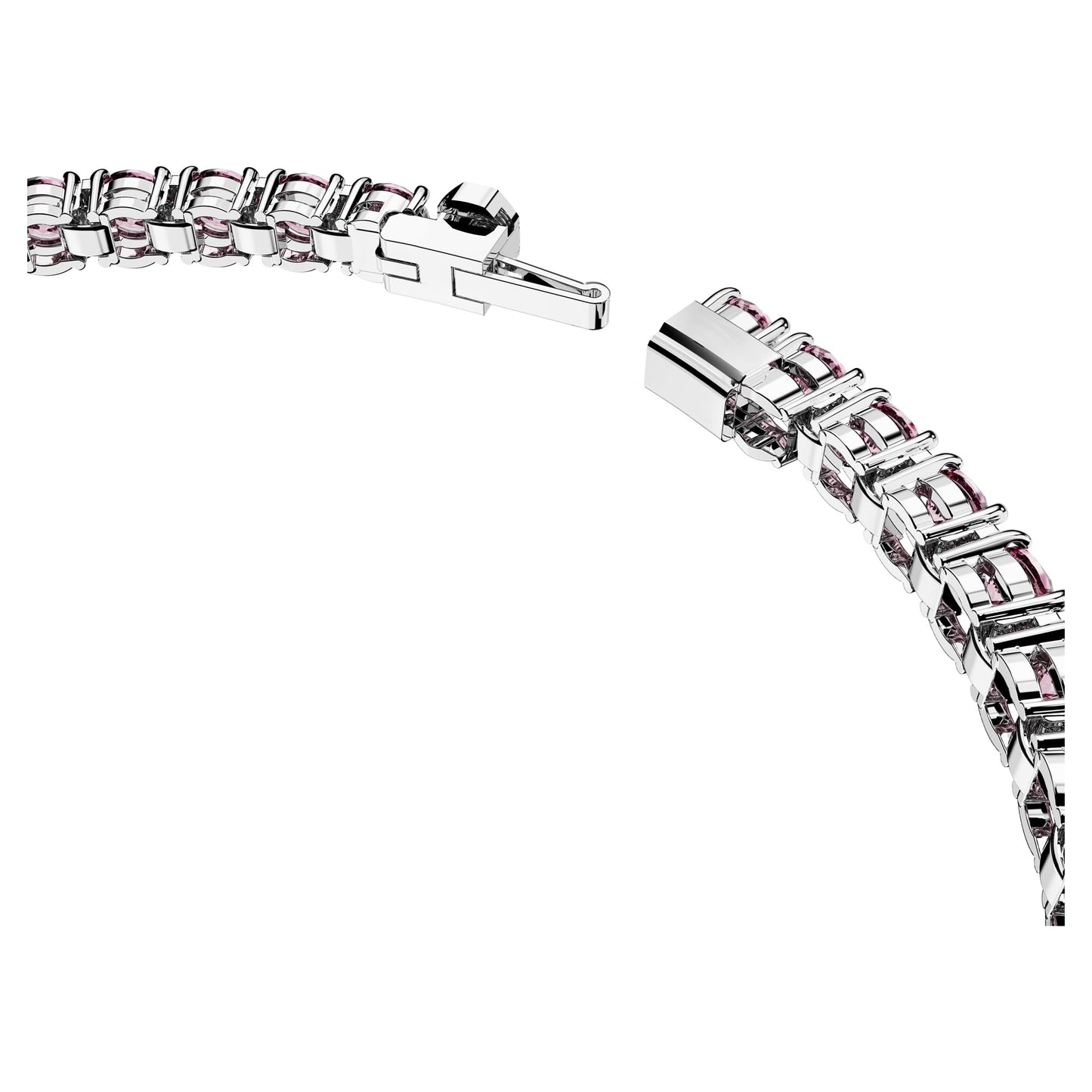 Swarovski Matrix Tennis Bracelet, Round Cut Crystals, Pink, Blue, Black, Clear, Rhodium, Gold-Tone and Rose Gold-Tone Finishes