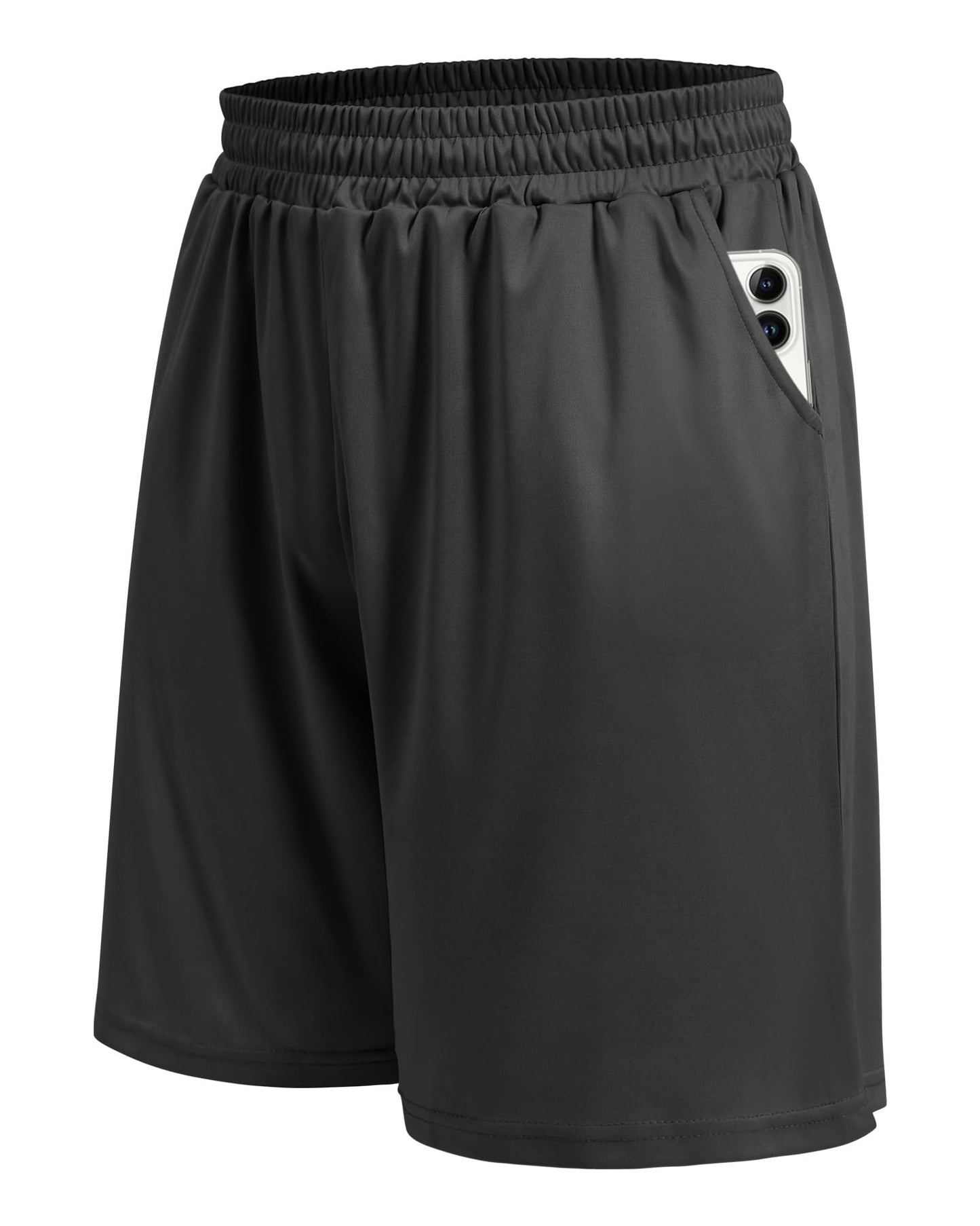 5 Pack Athletic Gym Mens Shorts - Workout Black Quick Dry Basketball Shorts - Tennis Mindset