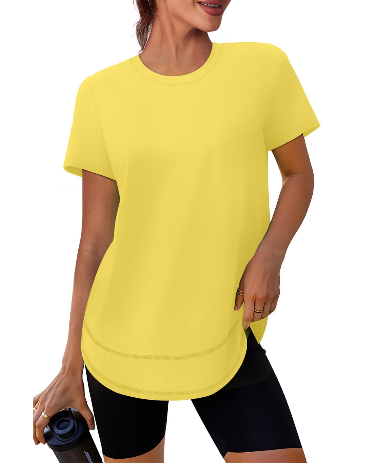 XIEERDUO Womens Workout Tops Short Sleeve Shirts Sun Protection UPF 50+ Quick Dry Outfits for Hiking Running S-3XL