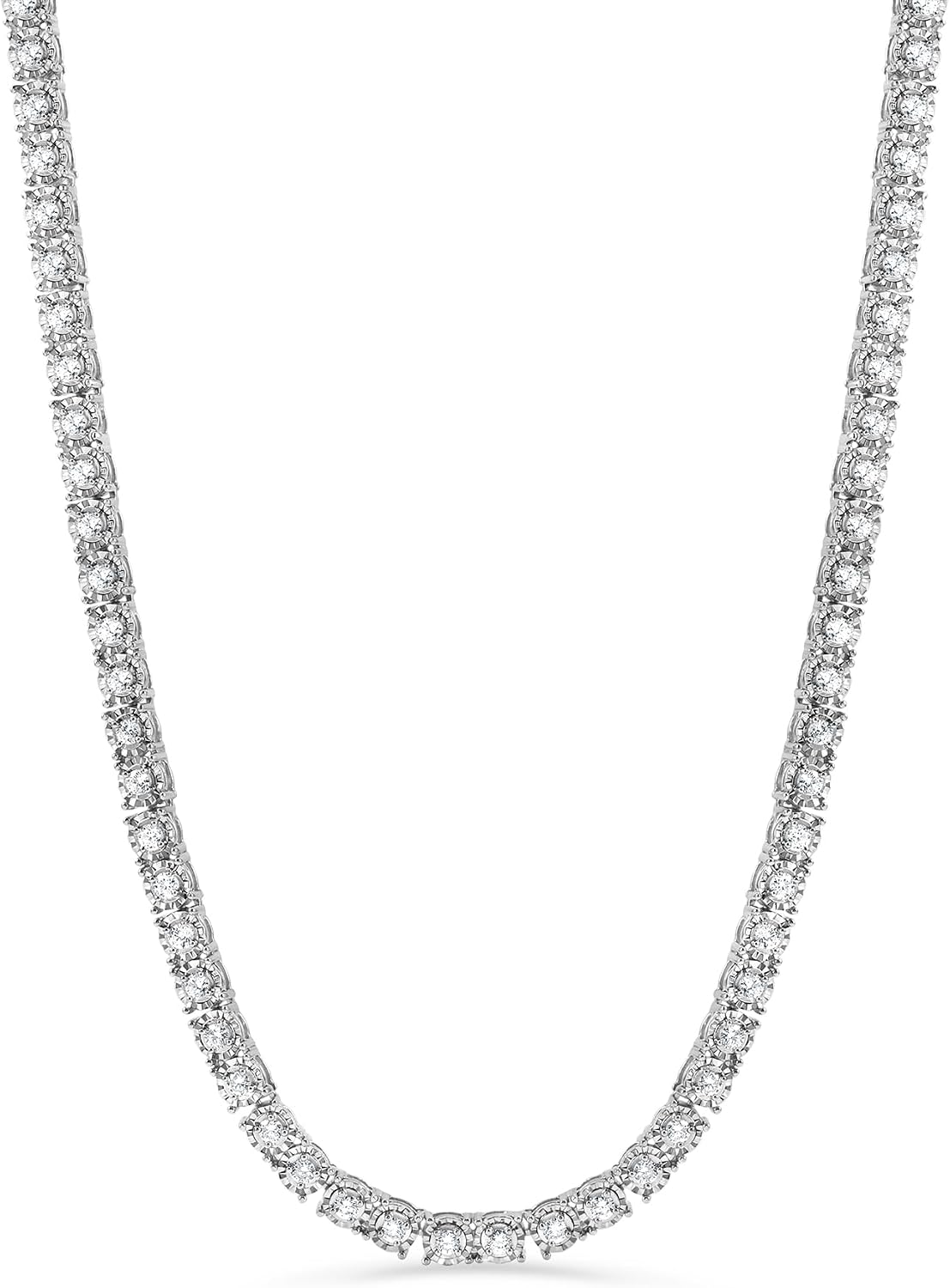 Belacqua 2 Carat Round Lab Grown Diamond Tennis Necklaces - Tennis Mindset