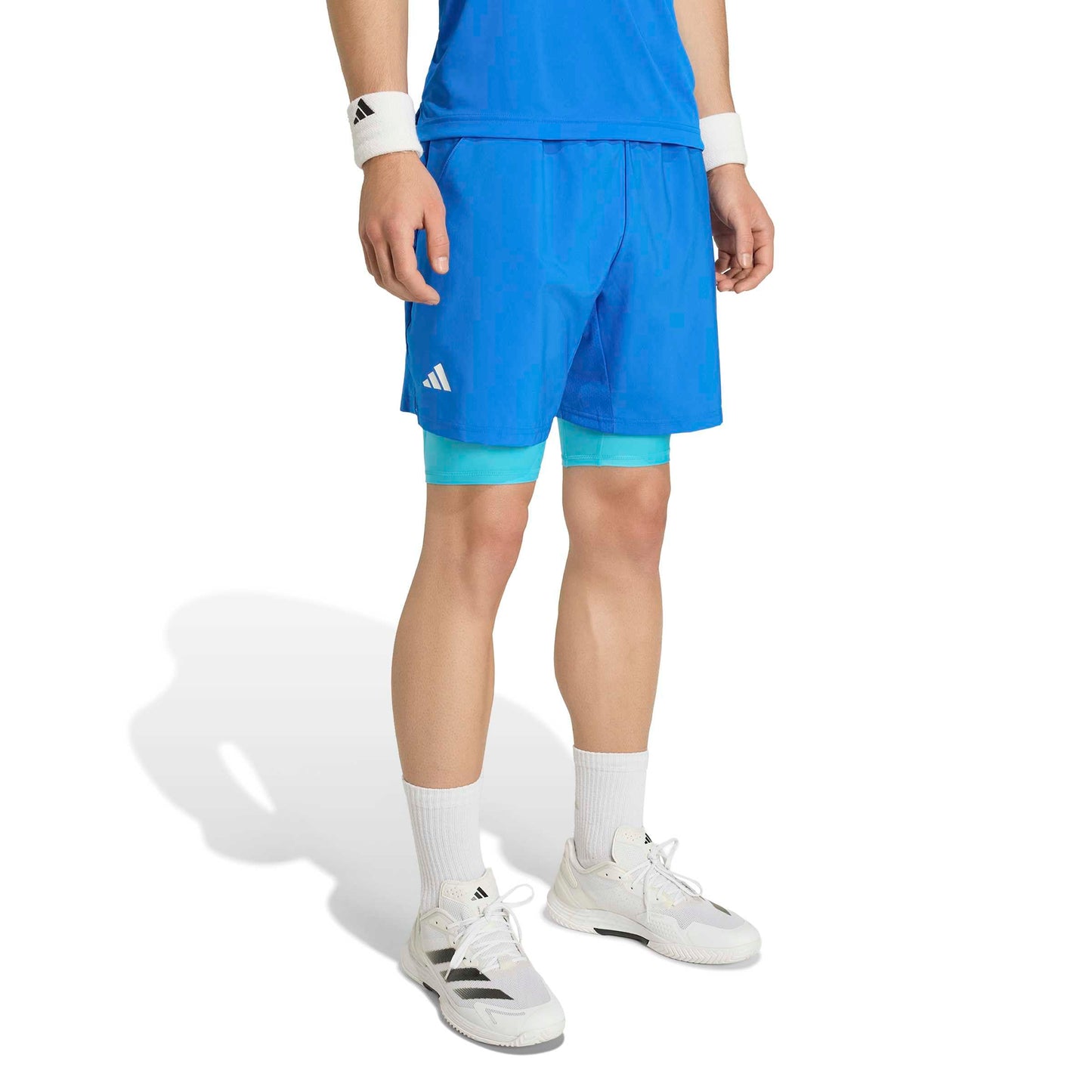 adidas Mens Club Climacool 2-In-1 Shorts Tennis Casual Bottoms Casual - White - Tennis Mindset