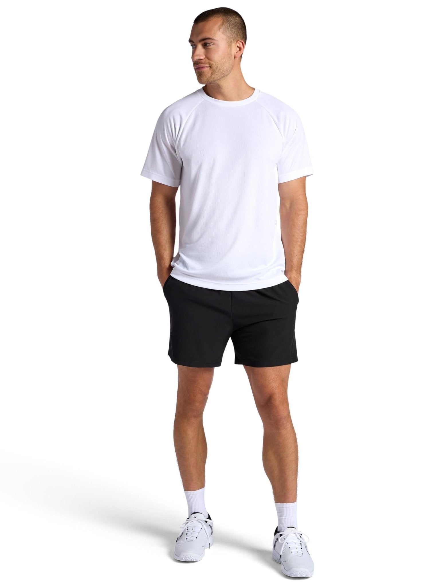 Head Men's Endurance Short, Standard Fit, 5” Inseam, Lightweight Stretch Moisture-Wicking Material - Tennis Mindset
