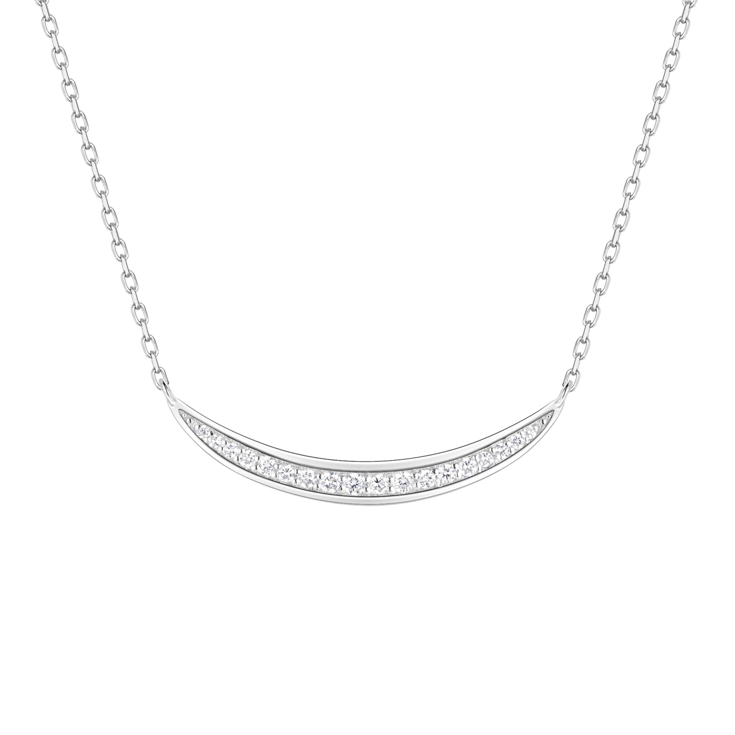Sterling Silver Lab Grown Diamond Necklace for Women, 18 inch - Tennis Mindset