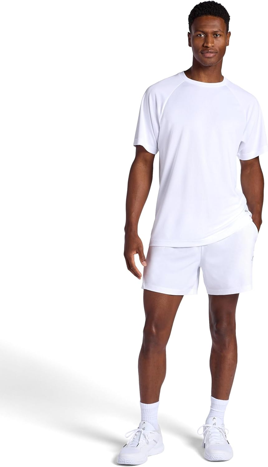 Head Men's Endurance Short, Standard Fit, 5” Inseam, Lightweight Stretch Moisture-Wicking Material - Tennis Mindset