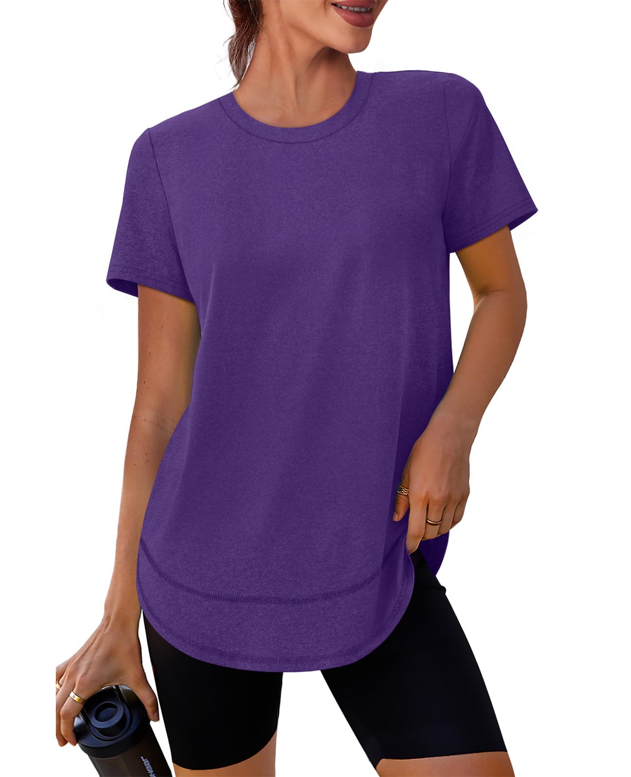 XIEERDUO Womens Workout Tops Short Sleeve Shirts Sun Protection UPF 50+ Quick Dry Outfits for Hiking Running S-3XL