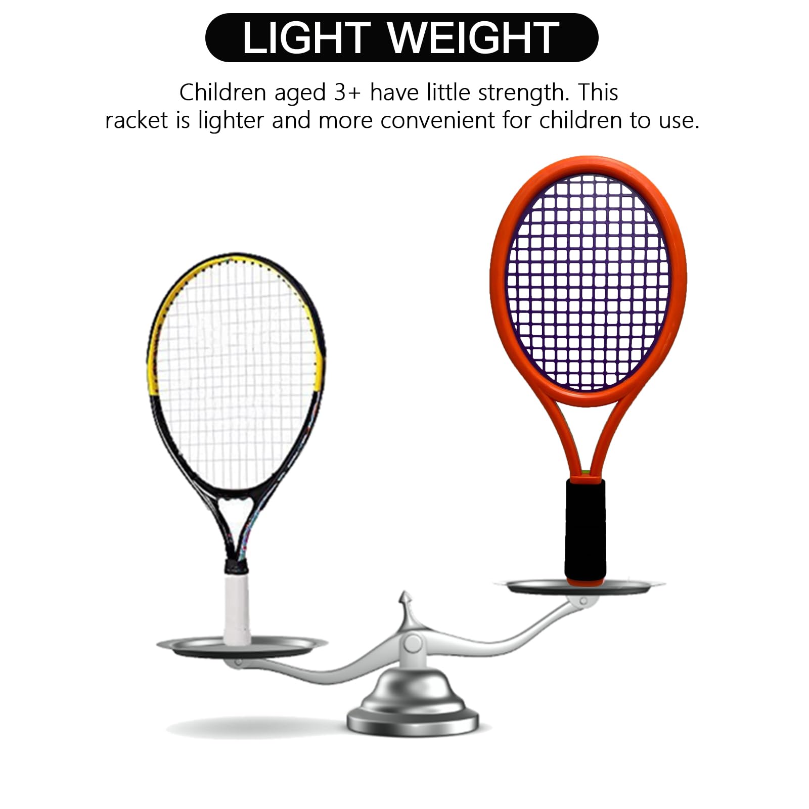 Kids Tennis Racket,17 Inch Plastic Tennis Racket with 2 Soft Balls,2 Tennis Balls and 4 Shuttlecocks for Kid,Toddler Outdoor/Indoor Sport Play - Tennis Mindset