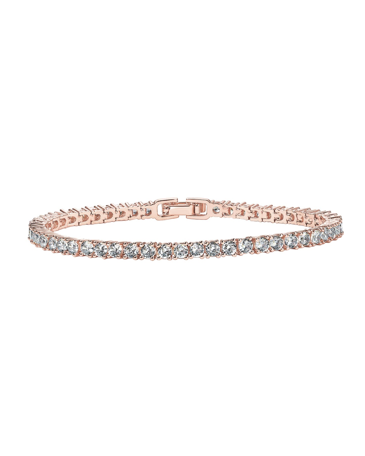 PAVOI 14K Gold Plated 3mm Cubic Zirconia Classic Tennis Bracelet | Gold Bracelets for Women