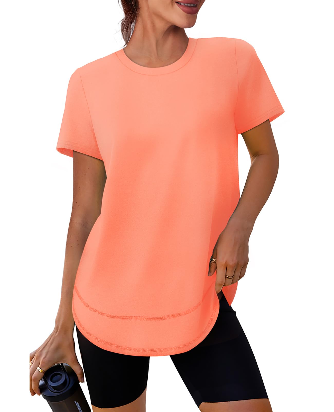 XIEERDUO Womens Workout Tops Short Sleeve Shirts Sun Protection UPF 50+ Quick Dry Outfits for Hiking Running S-3XL