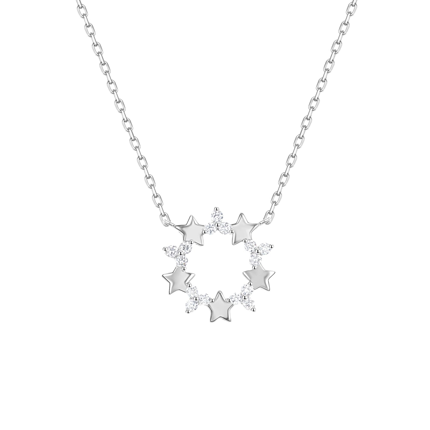 Sterling Silver Lab Grown Diamond Necklace for Women, 18 inch - Tennis Mindset