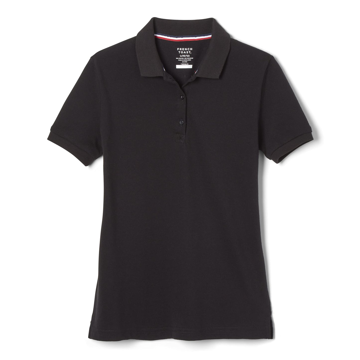 French Toast Women's Juniors' Short Sleeve Stretch Pique Polo Shirt