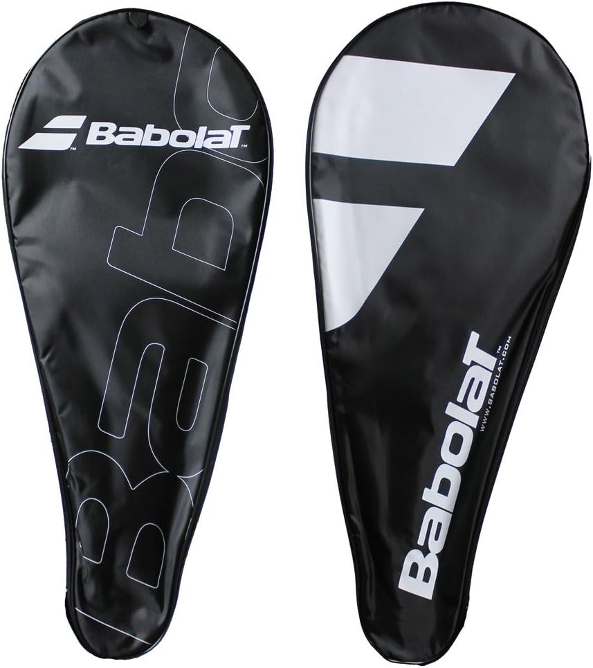 BABOLAT Tennis Racquet Cover with Shoulder Strap - Nylon (Black/White) - Tennis Mindset