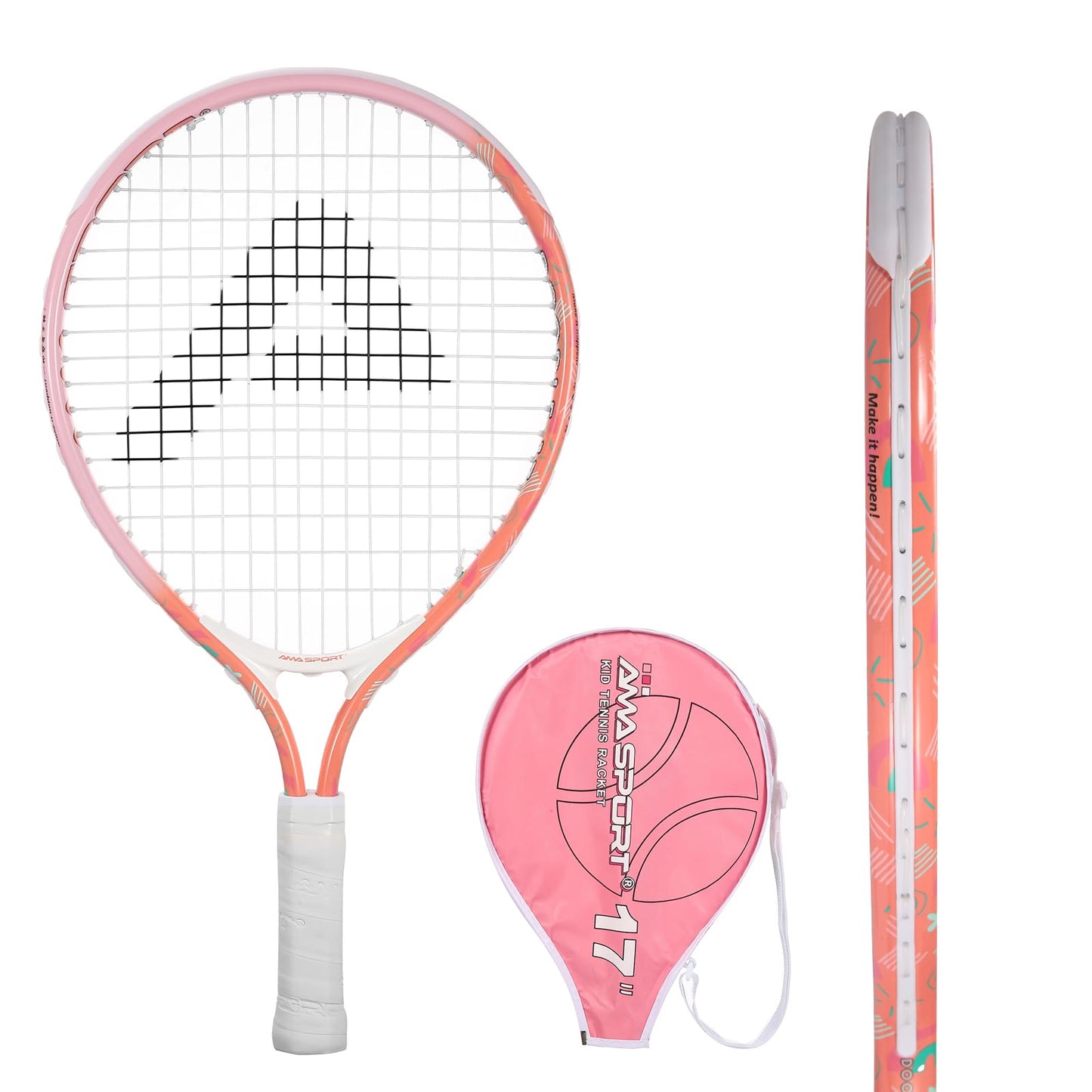 AMA SPORT Kids Tennis Racket for Junior Toddlers Starter Kit 17-25" Tennis Racquet for Girls and Boys with 420D Nylon Shoulder Strap Bag - Tennis Mindset