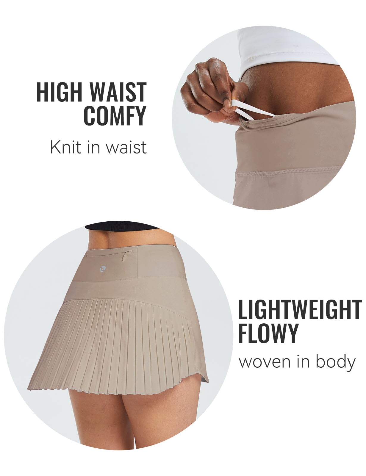 baleaf Tennis Skirt Pleated Golf Skorts with 3 Pockets - Tennis Mindset