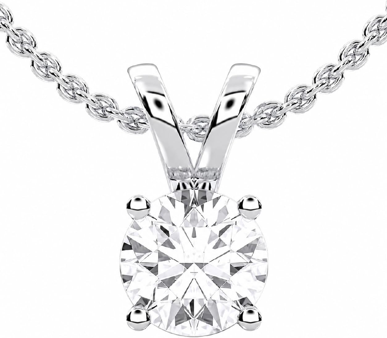 14K Yellow/White Gold Pendant Necklace With 0.50-1.00 TCW Lab Grown Diamond in Pear/Round Shape (E-F Color, VVS-VS), Adjustable Length from 15"-16.5", IGI Certified, Necklaces For Women, Gift For Her - Tennis Mindset