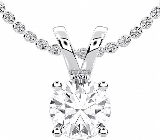 14K Yellow/White Gold Pendant Necklace With 0.50-1.00 TCW Lab Grown Diamond in Pear/Round Shape (E-F Color, VVS-VS), Adjustable Length from 15"-16.5", IGI Certified, Necklaces For Women, Gift For Her - Tennis Mindset
