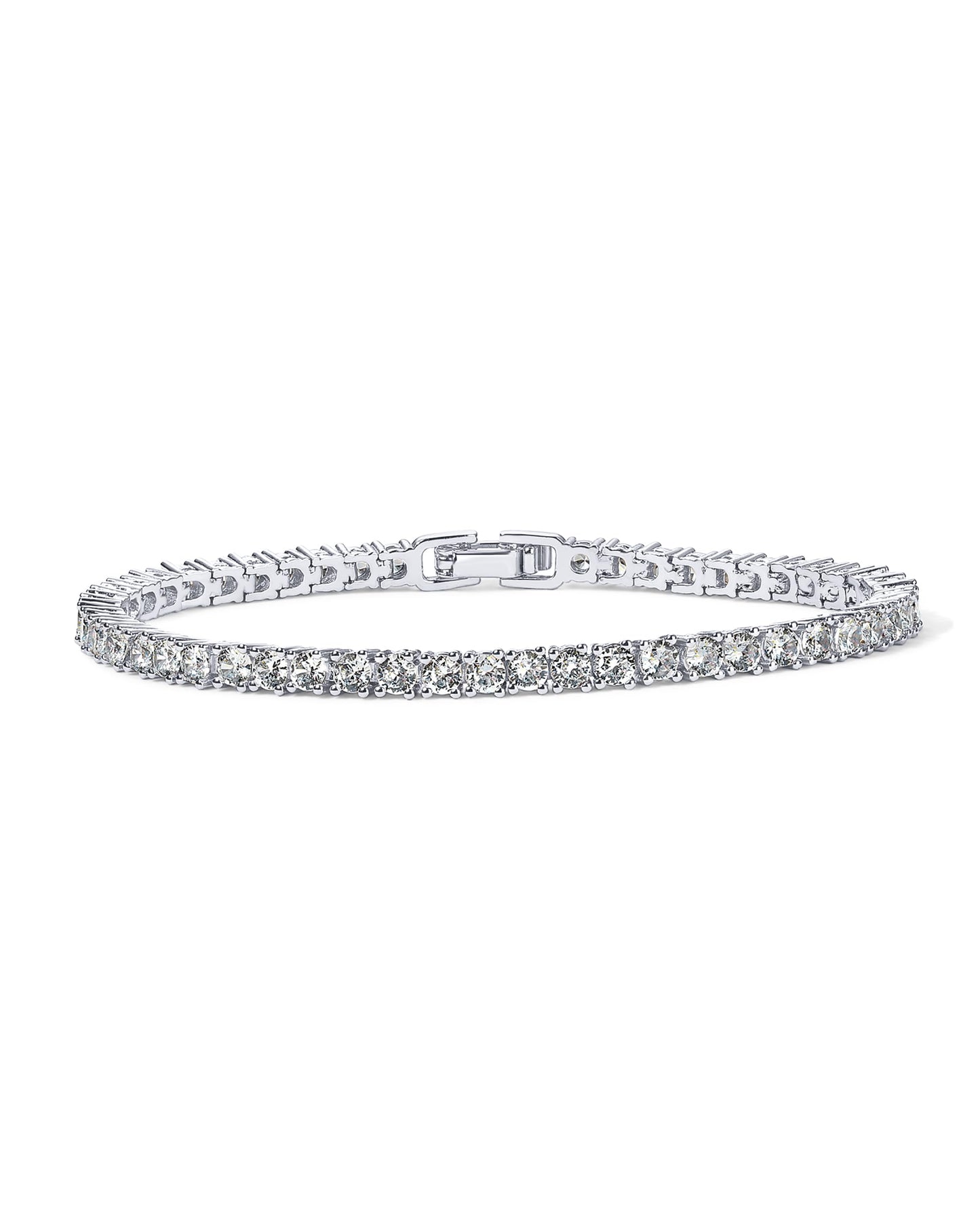 PAVOI 14K Gold Plated 3mm Cubic Zirconia Classic Tennis Bracelet | Gold Bracelets for Women