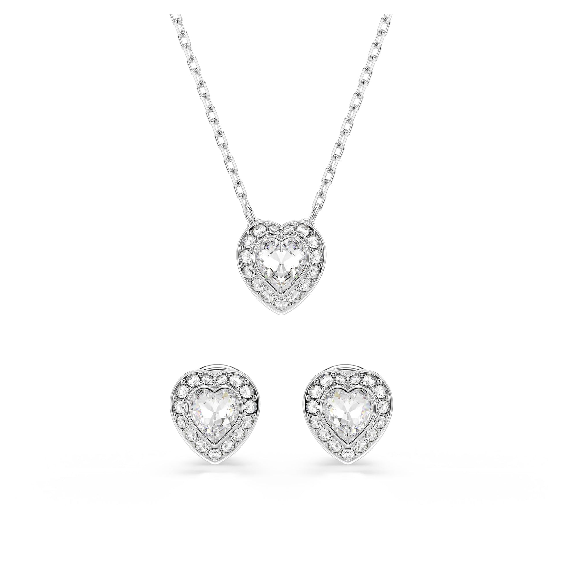 Swarovski Ariana Grande Collection, Clear Crystal & Pearls, Rhodium Finish, Necklaces, Earrings and Bracelets - Tennis Mindset