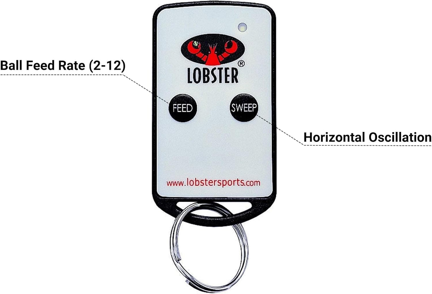 LOBSTER Sports Elite Tennis Ball Machine - Auto Portable Tennis Ball Launcher, Preloaded & Custom Drills, Spin Control, Lob Elevation Switch, Ball Speed (up to 80MPH), with Multi-Function Remote - Tennis Mindset