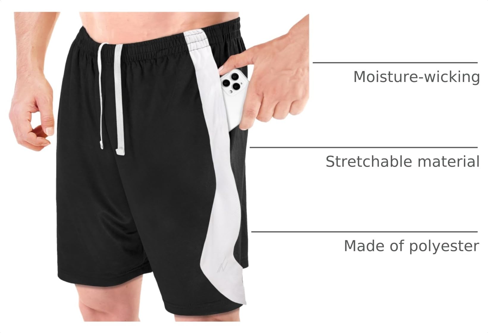 Breathable Mesh Mens Athletic Shorts Loose-Fit Quick Dry Running Gym Shorts - Tennis Mindset