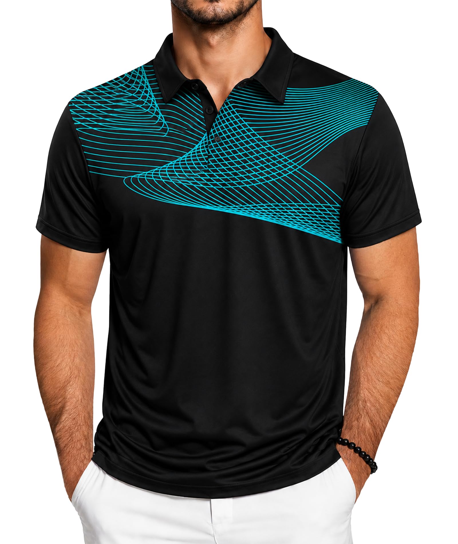 ZITY Golf Polo Shirts for Men Short Sleeve UPF 50+ Athletic Tennis T-Shirt - Tennis Mindset