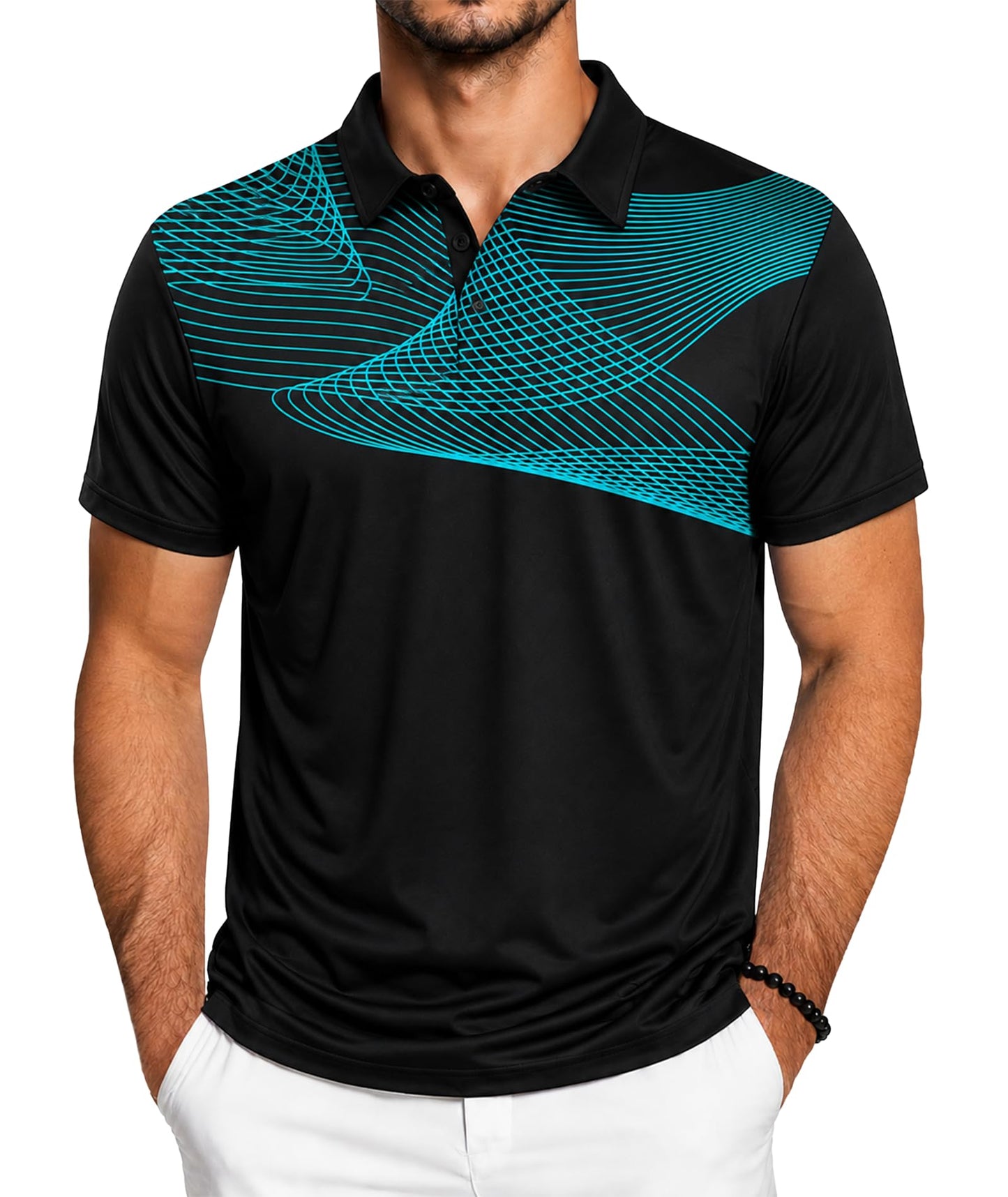 ZITY Golf Polo Shirts for Men Short Sleeve UPF 50+ Athletic Tennis T-Shirt - Tennis Mindset