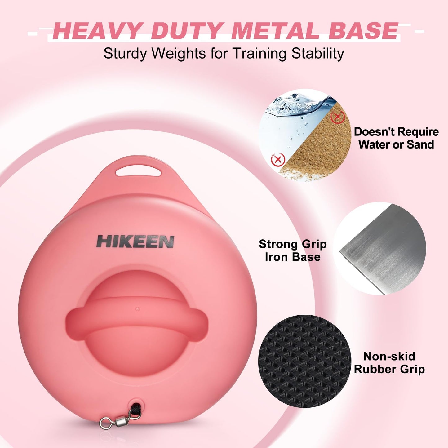 Hikeen Premium Tennis Trainer Rebound with Metal Base,Portable Solo Tennis Trainer Set with 3 Highly Elastic String Balls,Tennis Practice Equipment for Adult Kids an Beginners - Tennis Mindset
