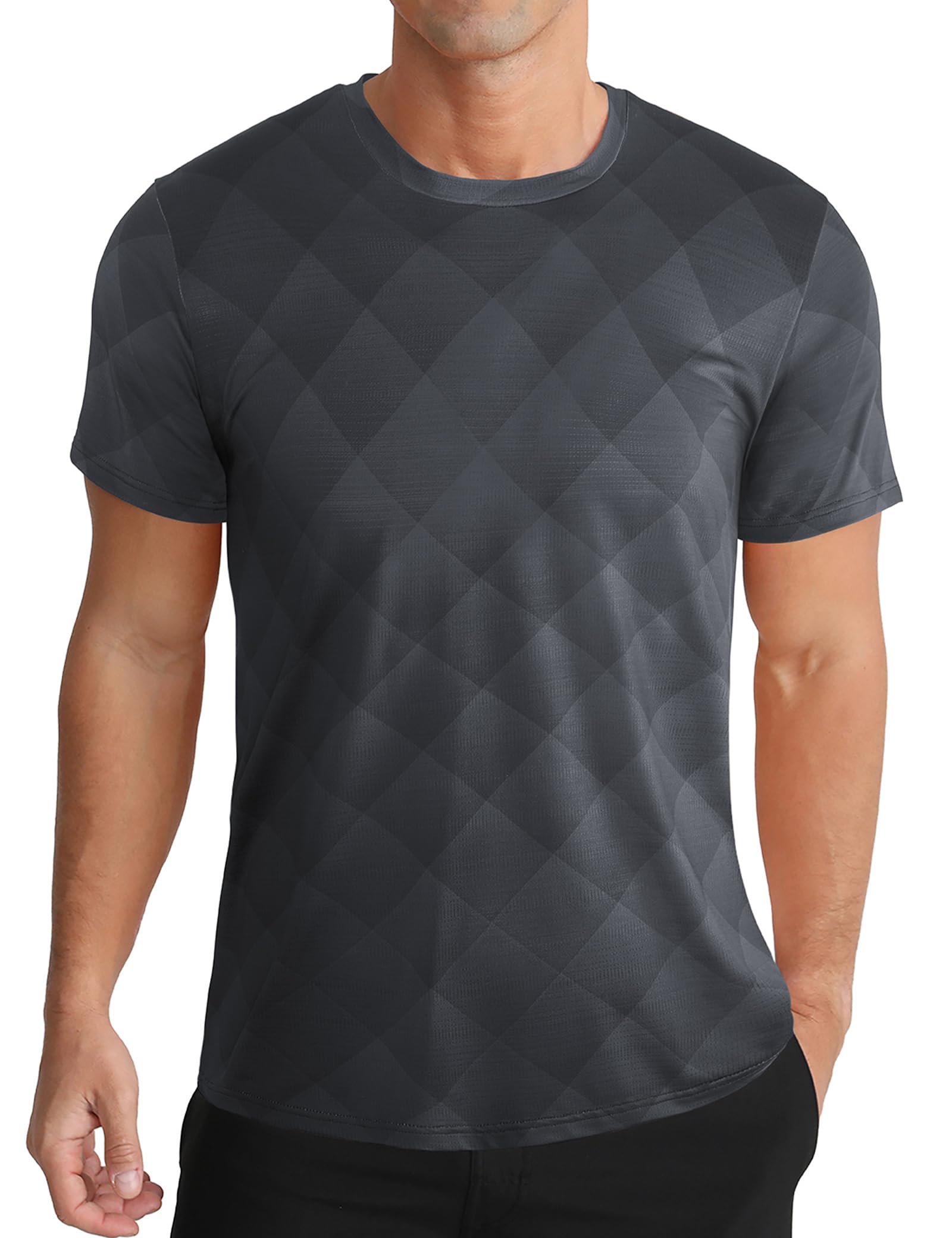 Men's Athletic T-Shirt Performance Gym Shirt Quick Dry Running Workout Tops - Tennis Mindset