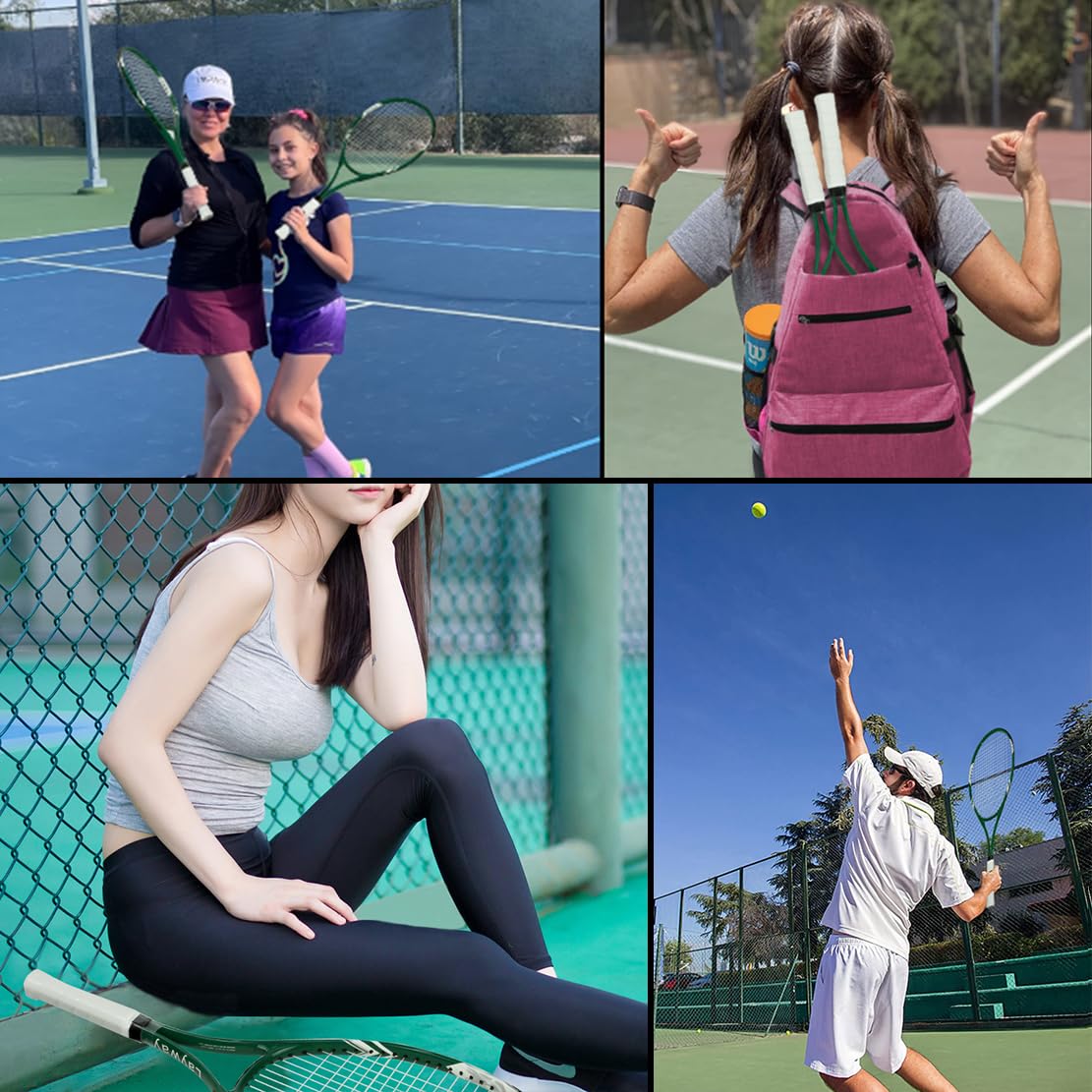 Tennis Rackets 2 Players Recreational for Beginners,Pre-Strung 27 Inch Light Adult Racquet Set for Women Men with Tennis Balls,Overgrips and Carry Bag - Tennis Mindset