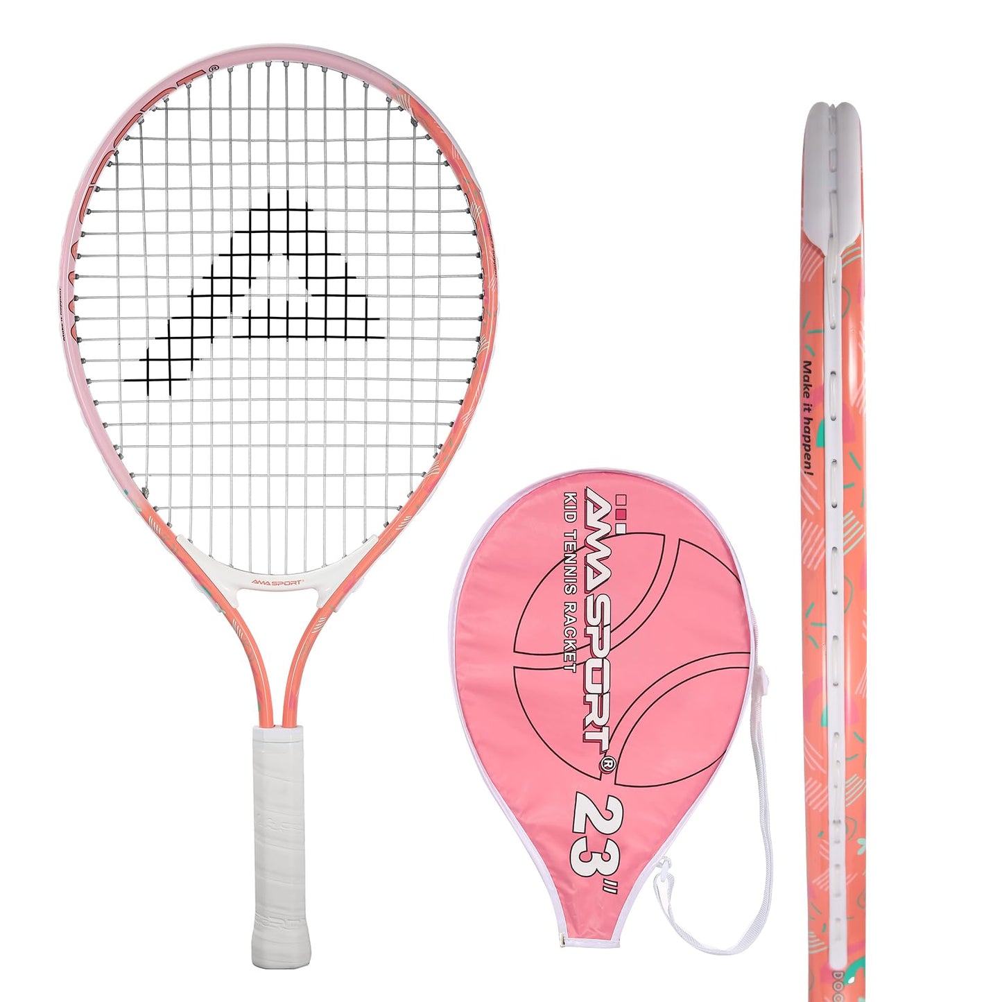 AMA SPORT Kids Tennis Racket for Junior Toddlers Starter Kit 17-25" Tennis Racquet for Girls and Boys with 420D Nylon Shoulder Strap Bag - Tennis Mindset