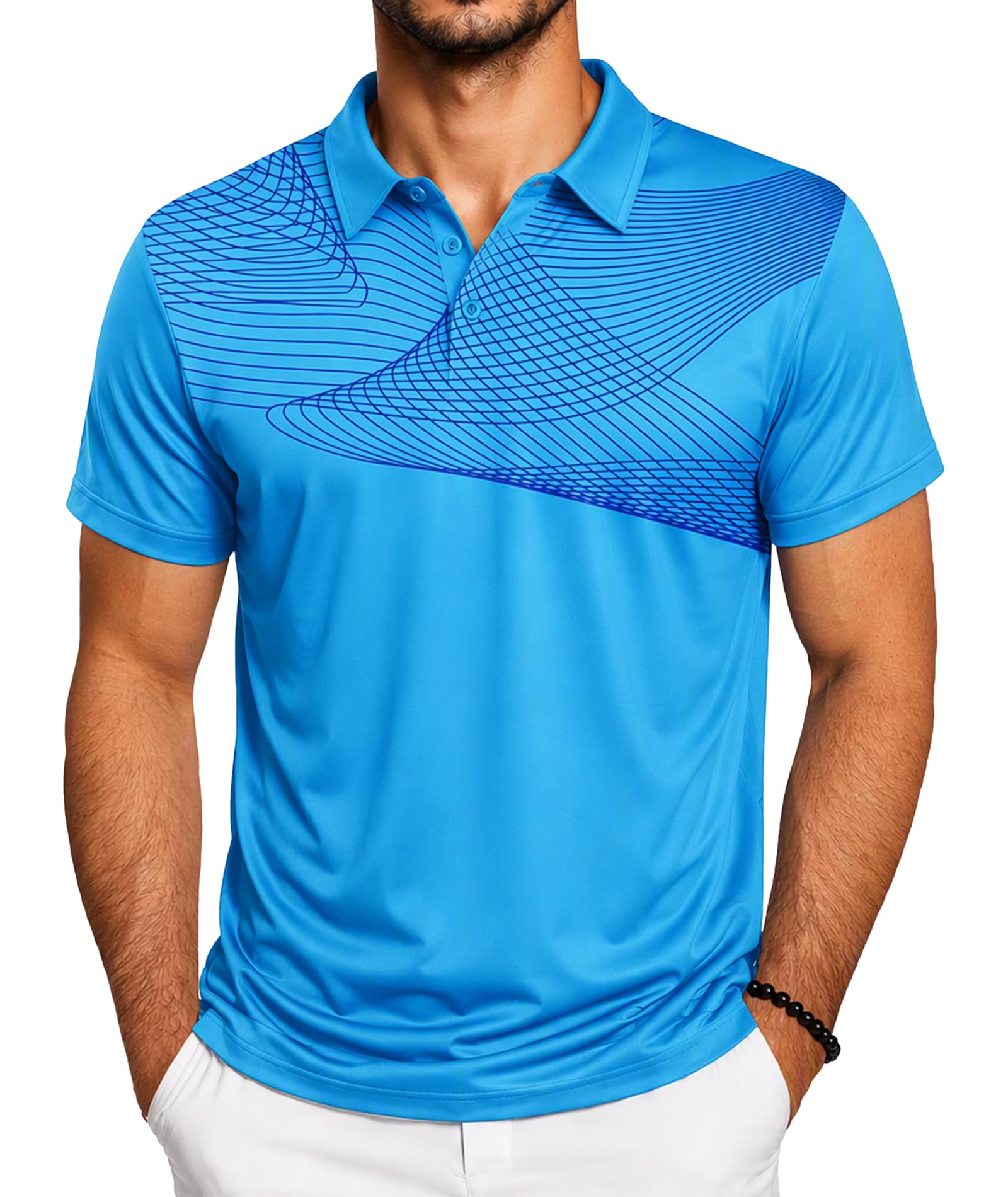 ZITY Golf Polo Shirts for Men Short Sleeve UPF 50+ Athletic Tennis T-Shirt - Tennis Mindset