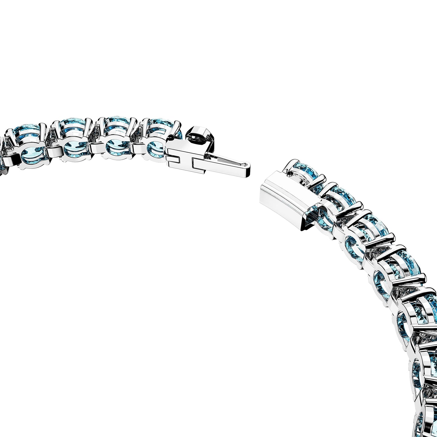 Swarovski Matrix Tennis Bracelet, Round Cut Crystals, Pink, Blue, Black, Clear, Rhodium, Gold-Tone and Rose Gold-Tone Finishes