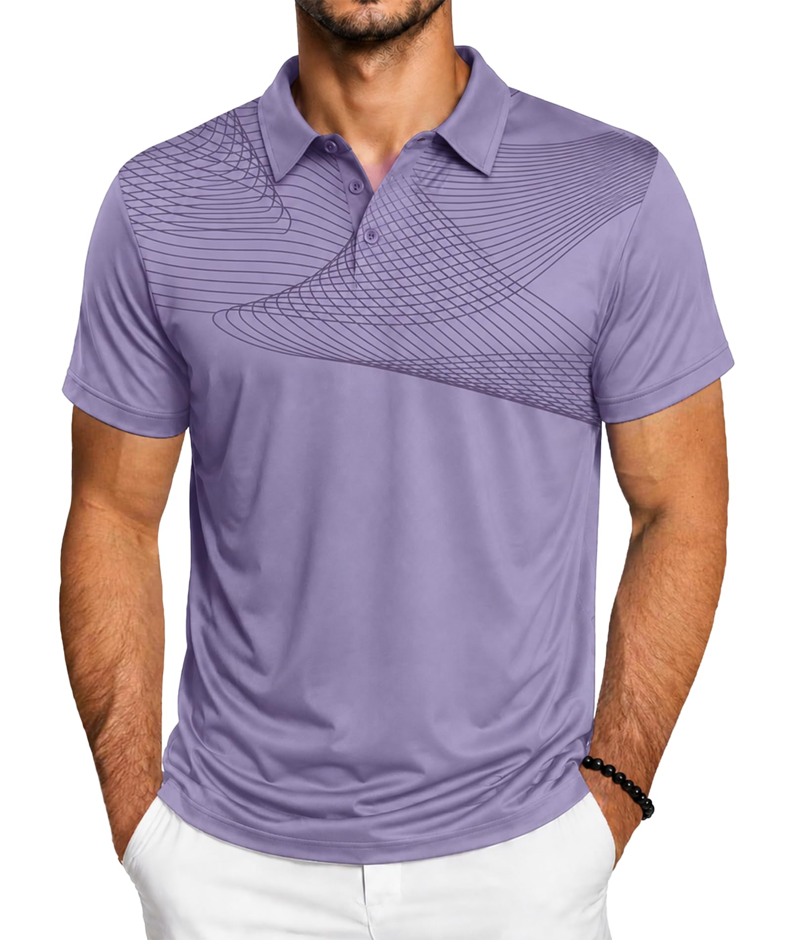 ZITY Golf Polo Shirts for Men Short Sleeve UPF 50+ Athletic Tennis T-Shirt - Tennis Mindset
