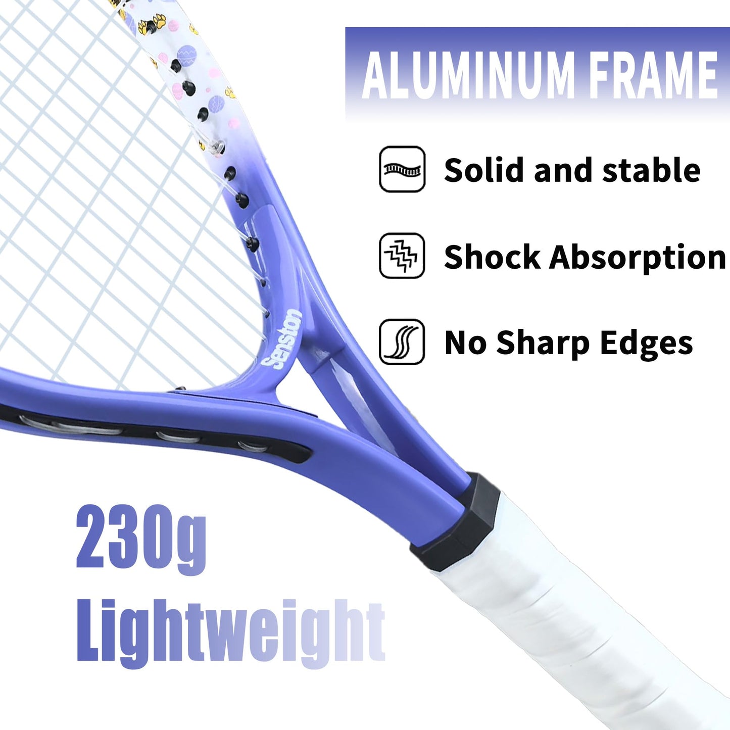 Senston 19" 23" 25" Kids Junior Tennis Racquet for Kids Children Boys Girls Tennis Rackets with Racket Cover - Tennis Mindset