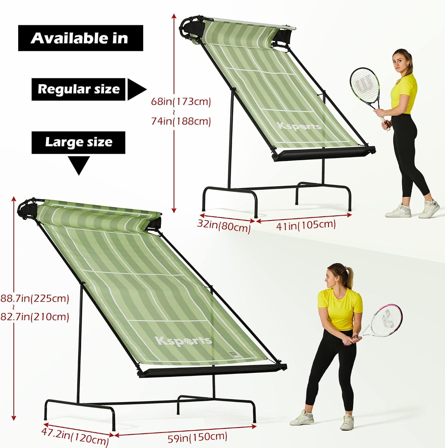Ksports Tennis Rebounder Net – Multi Racket Sports Trainer for Tennis, Pickleball, Padel, Squash & Racquetball – Quick Assembly, Portable with Carry Bag - Tennis Mindset