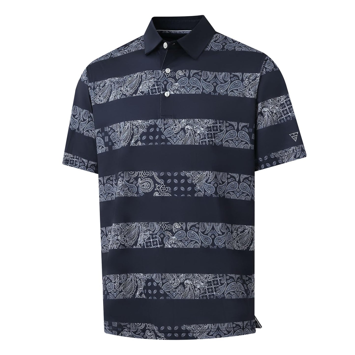 Golf Shirts for Men Dry Fit Short Sleeve Print Performance Moisture Wicking Polo Shirt - Tennis Mindset