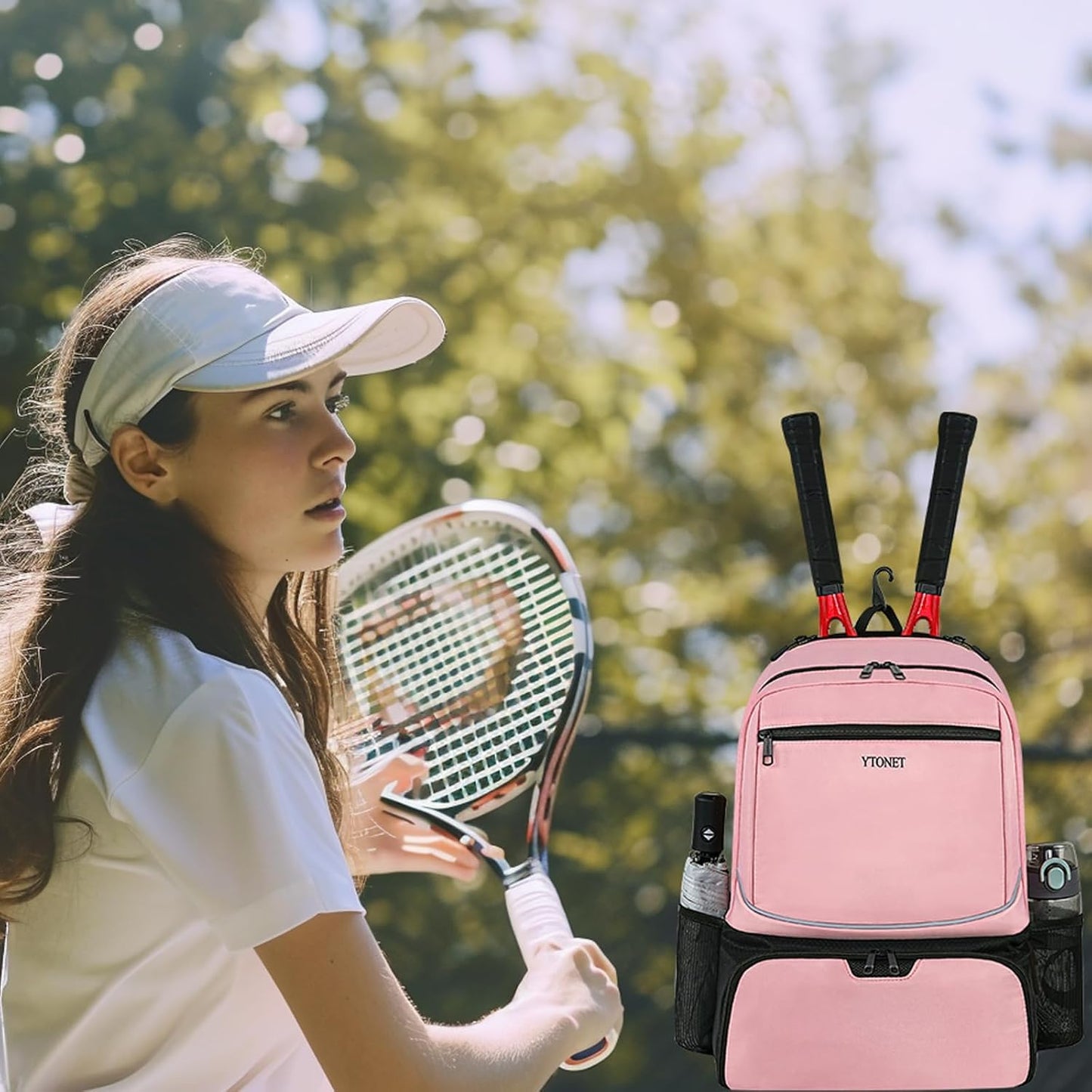 Ytonet Tennis Bag Tennis Backpack for Women Men 2 Rackets - Tennis Mindset