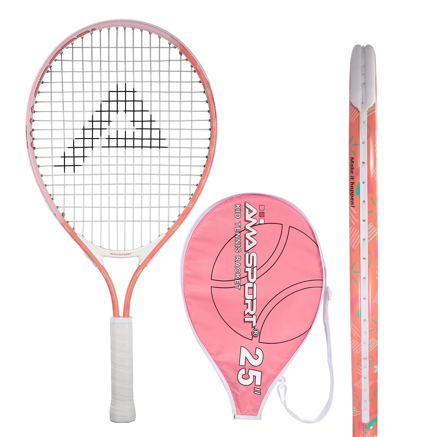 AMA SPORT Kids Tennis Racket for Junior Toddlers Starter Kit 17-25" Tennis Racquet for Girls and Boys with 420D Nylon Shoulder Strap Bag - Tennis Mindset
