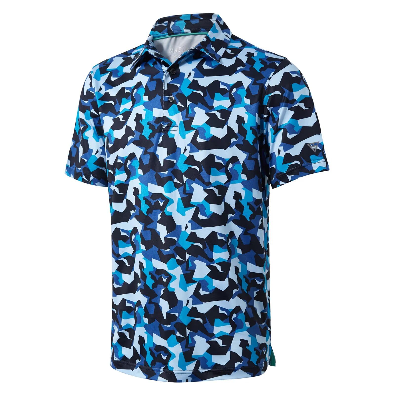 Golf Shirts for Men Dry Fit Short Sleeve Print Performance Moisture Wicking Polo Shirt - Tennis Mindset