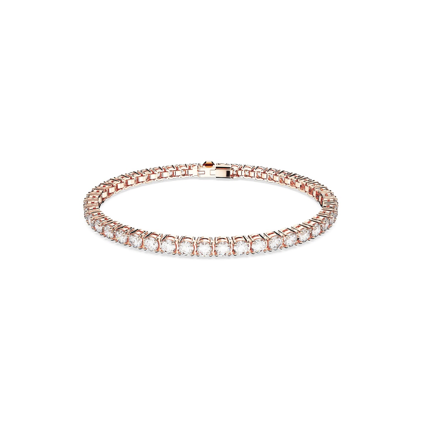 Swarovski Matrix Tennis Bracelet, Round Cut Crystals, Pink, Blue, Black, Clear, Rhodium, Gold-Tone and Rose Gold-Tone Finishes