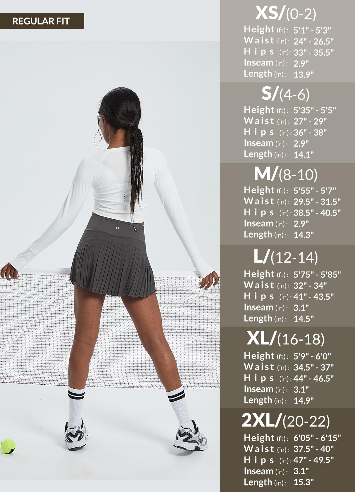 baleaf Tennis Skirt Pleated Golf Skorts with 3 Pockets - Tennis Mindset