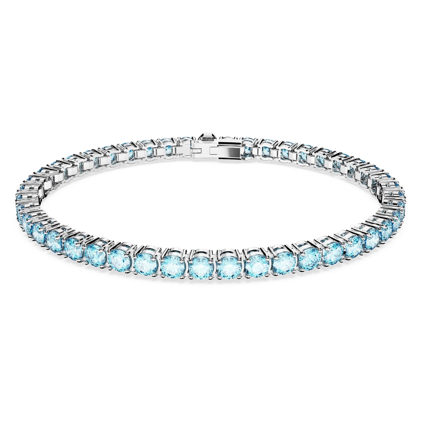 Swarovski Matrix Tennis Bracelet, Round Cut Crystals, Pink, Blue, Black, Clear, Rhodium, Gold-Tone and Rose Gold-Tone Finishes