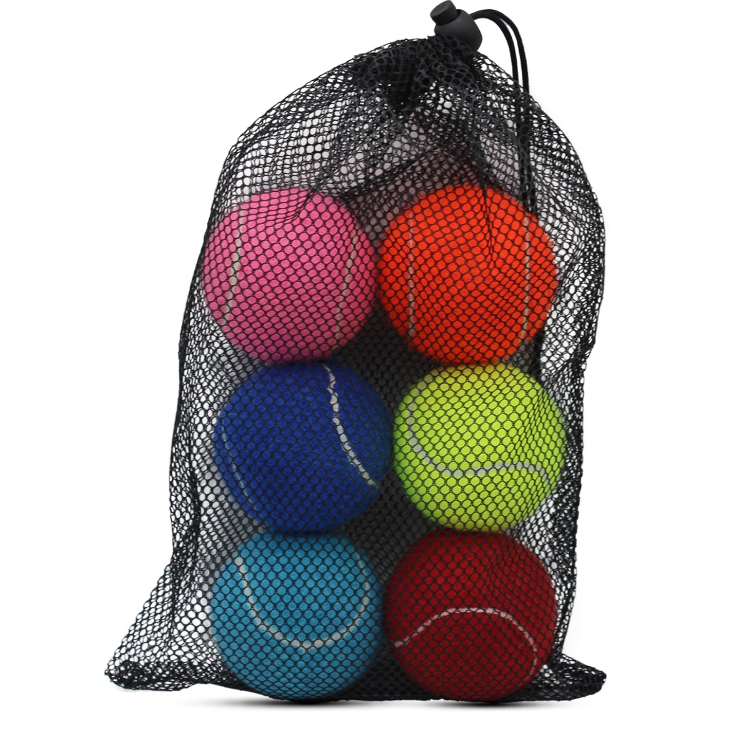 SHYUJAJIE Tennis Ball,6 Pack Practice Balls Bulk,Dog Balls with Mesh Bag