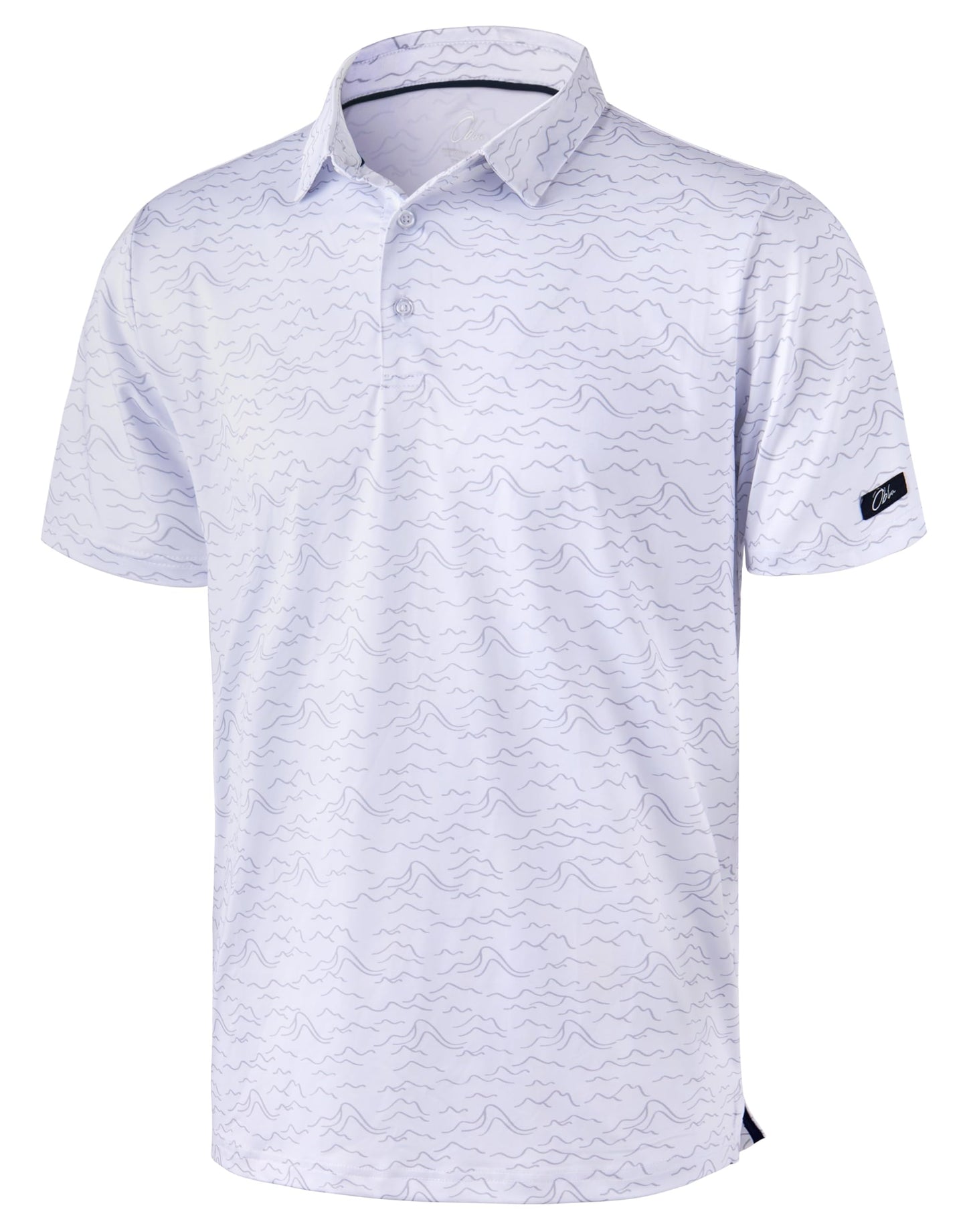 Obla Men's Golf Polo Shirts Print Short Sleeve Dry Fit Collared Shirt - Tennis Mindset