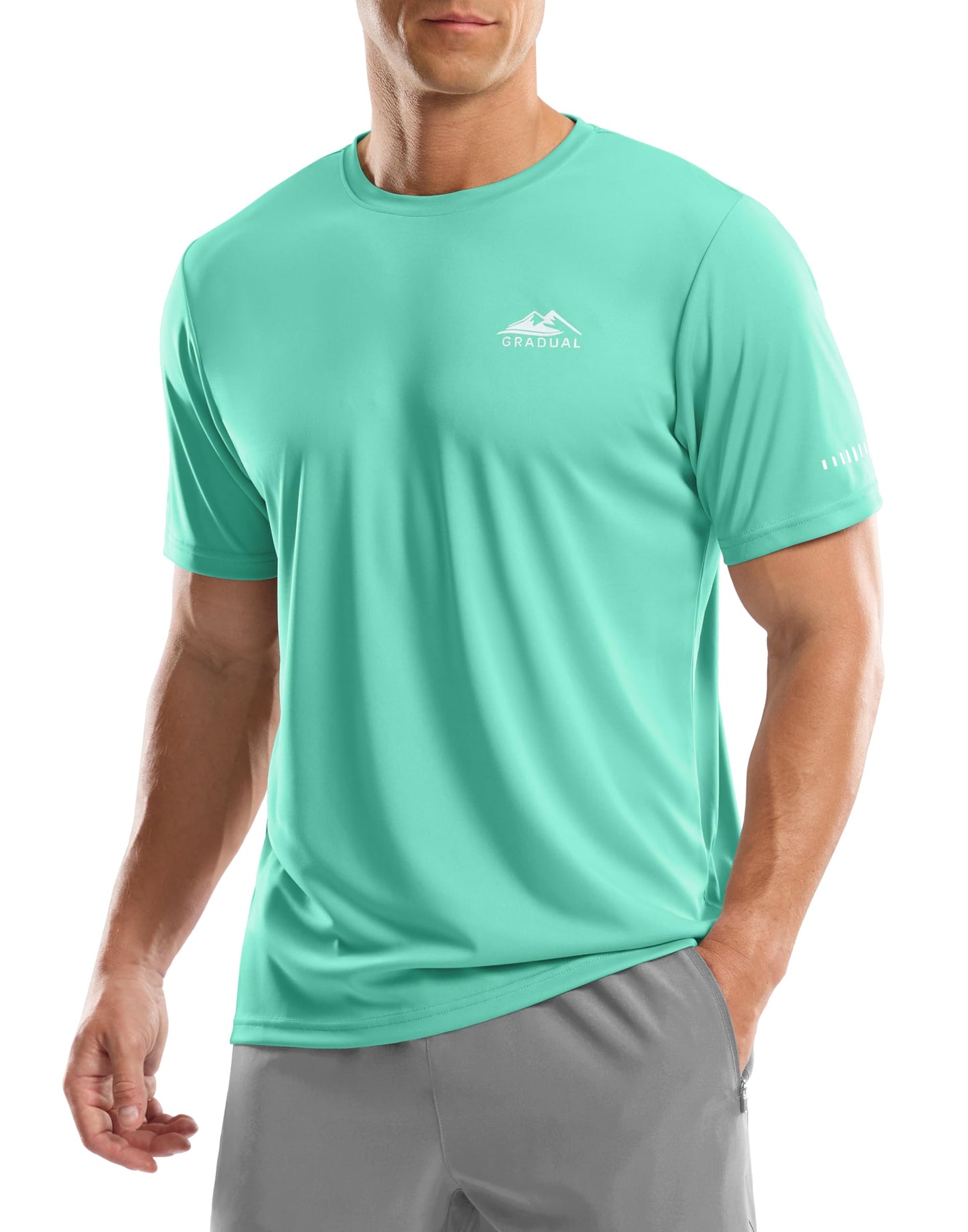 Men's UPF 50+ Sun Protection Swim Shirts Rash Guard Dry Fit Workout Tshirts - Tennis Mindset