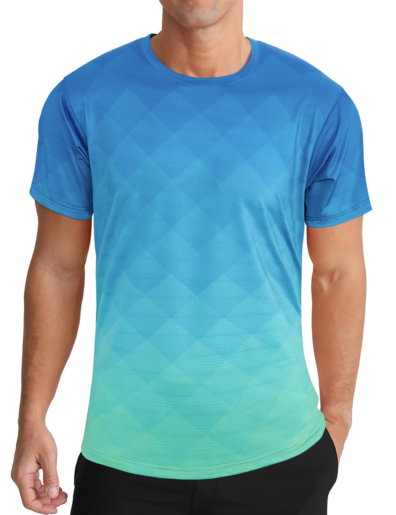 Men's Athletic T-Shirt Performance Gym Shirt Quick Dry Running Workout Tops - Tennis Mindset
