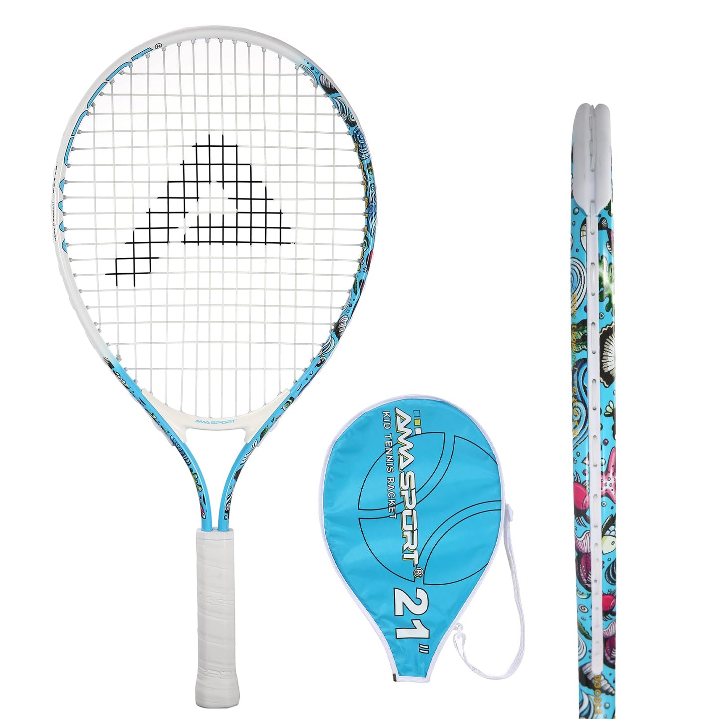 AMA SPORT Kids Tennis Racket for Junior Toddlers Starter Kit 17-25" Tennis Racquet for Girls and Boys with 420D Nylon Shoulder Strap Bag - Tennis Mindset