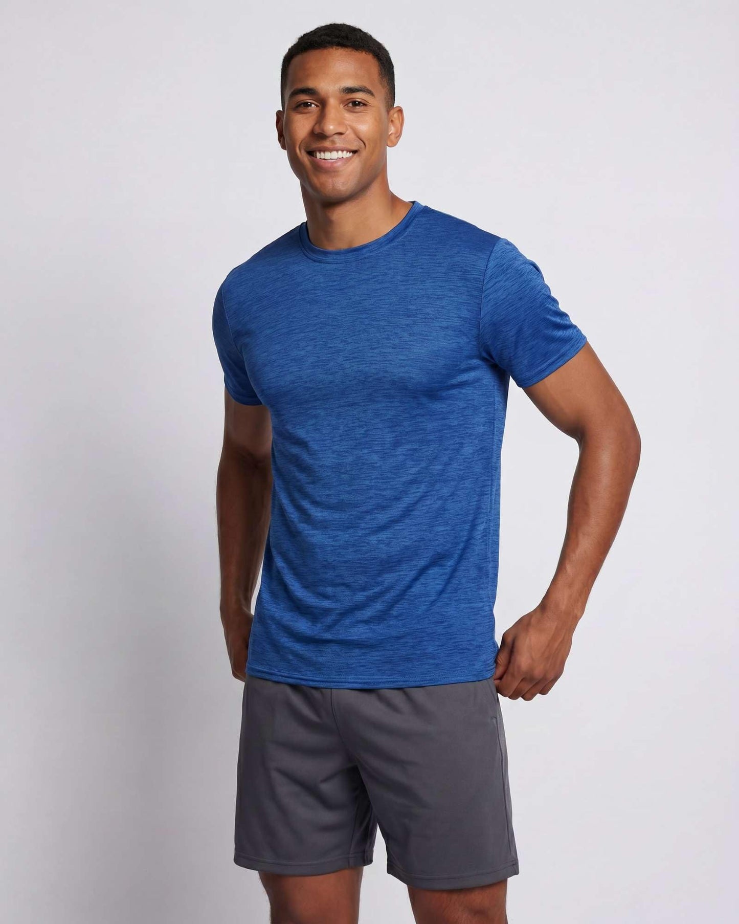 5 Pack Men's Dry Fit Workout T Shirts Crew Neck Athletic Gym Running Tees - Tennis Mindset