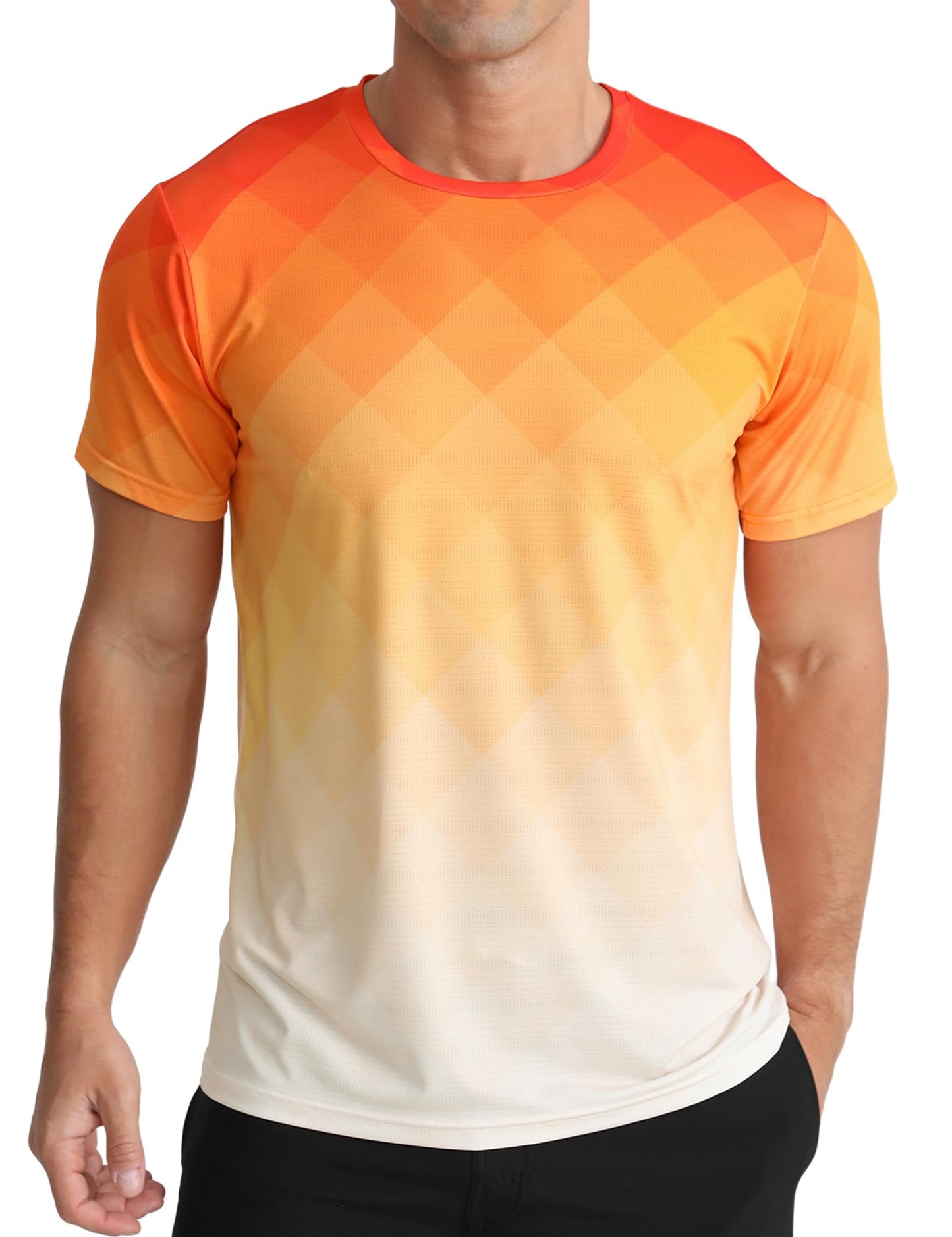 Men's Athletic T-Shirt Performance Gym Shirt Quick Dry Running Workout Tops - Tennis Mindset