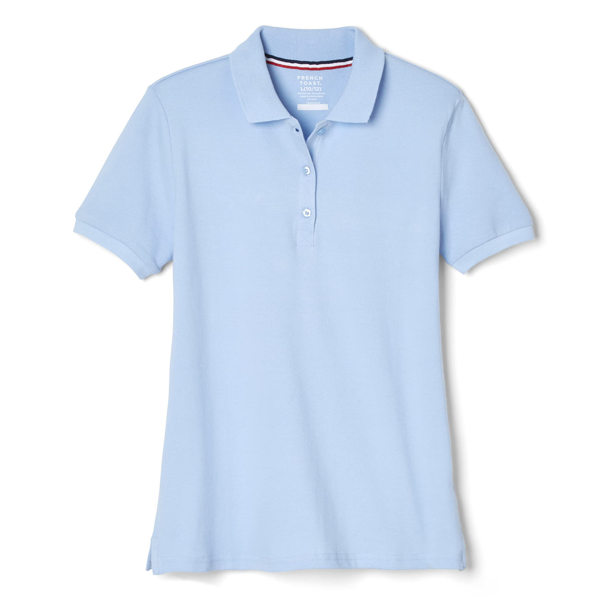 French Toast Women's Juniors' Short Sleeve Stretch Pique Polo Shirt - Tennis Mindset
